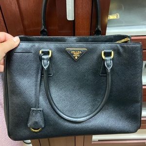 Prada black leather handbag